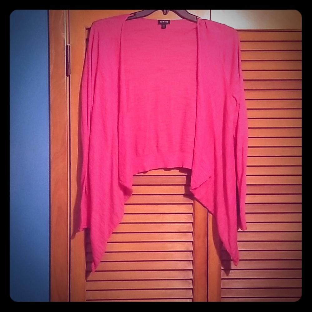 Torrid pink sweater jacket